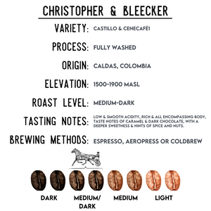 Christopher & Bleecker Premium Espresso Beans - 340g